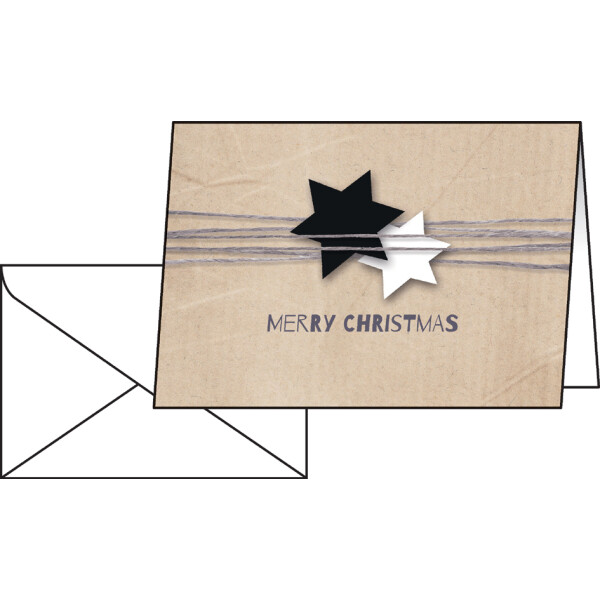 sigel Weihnachtskarte "Christmas Wrapping", A6, 250 g qm