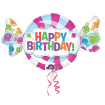 amscan Folienballon Bonbon Happy Birthday 101x60cm