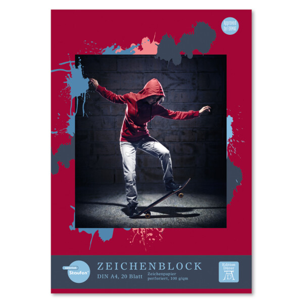 EDITION DÜRER Zeichenblock, A4, 100g m², 20 Blatt 040420000