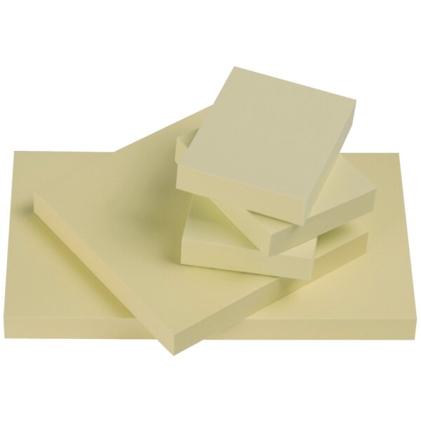 Q-CONNECT Haftnotizblock Quick Notes, 100 Blatt, 1 St&uuml;ck, 76x51mm, gelb KF10501
