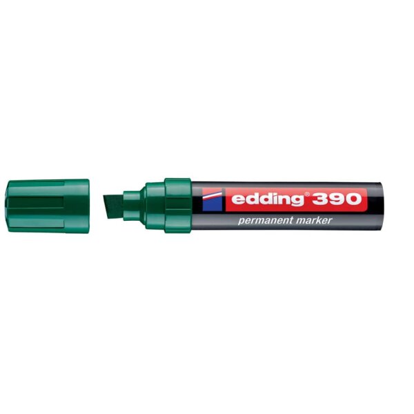 EDDING Permanentmarker 390, Keilspitze, nachf&uuml;llbar, 4-12mm, gr&uuml;n 390-004