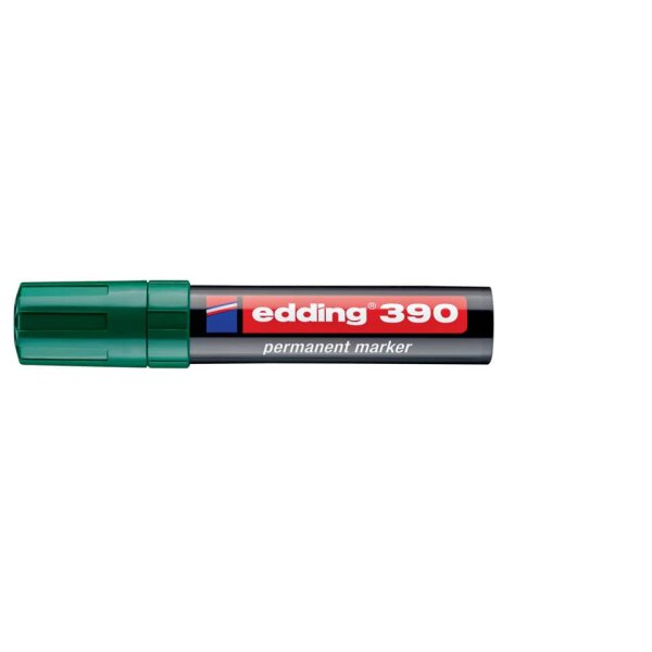 EDDING Permanentmarker 390, Keilspitze, nachf&uuml;llbar, 4-12mm, gr&uuml;n 390-004