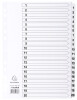 EXACOMPTA Karton-Register 1-20, DIN A4, weiß, 20-teilig