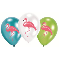 amscan Luftballon 6 Stück sortiert Flamingo Paradise