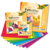 folia Faltblatt Duo 50 Blatt 10 Farben sortiert 80g 20x20cm
