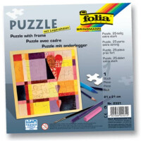 folia Puzzle 25tlg.blanko weiß 21x21cm m.Rahmen