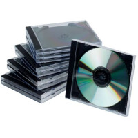 Q-Connect CD Hülle Jewel Case sw trans 10 Stück