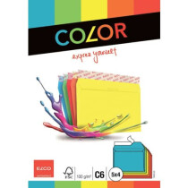 ELCO Briefhülle Color C6 ohne Fenster, Haftklebung, 100g m², sortiert, 20 Stück