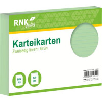 RNK Verlag Karteikarte A5 100 Stück grün liniert