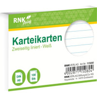 RNK Verlag Karteikarte A8 100 Stück weiß liniert