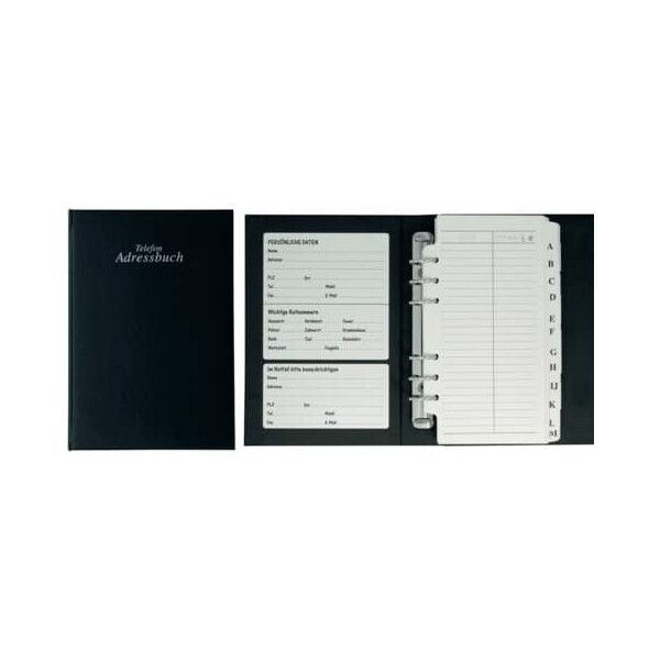 STYLEX Adress-Telefonbuch A-Z schwarz 18x22cm ca. A5
