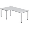 Hammerbacher Schreibtisch Winkeltisch 4-Fuß, 200 x 120 cm, weiß