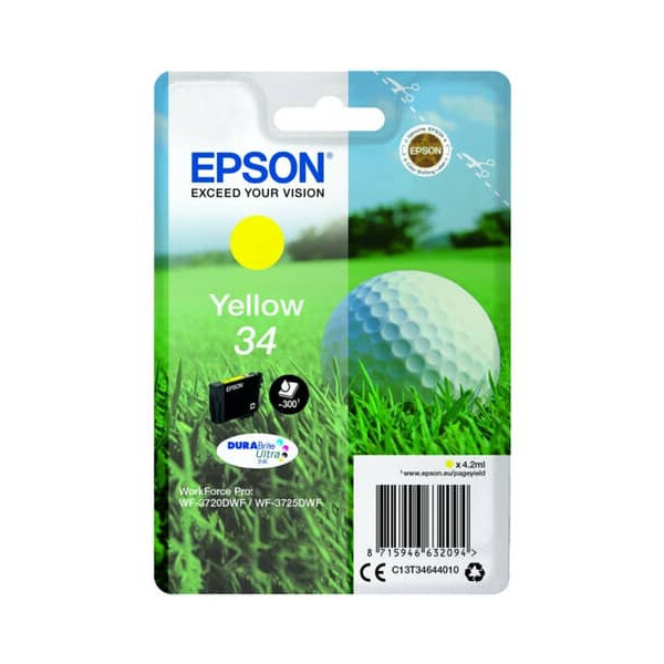EPSON Original Epson Tintenpatrone gelb (C13T34644010,T346440,34,T3464,T34644010)