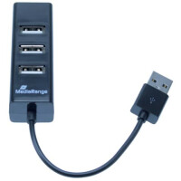 MediaRange USB-Hub 2.0 1:4 schwarz