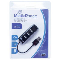 MediaRange USB-Hub 2.0 1:4 schwarz