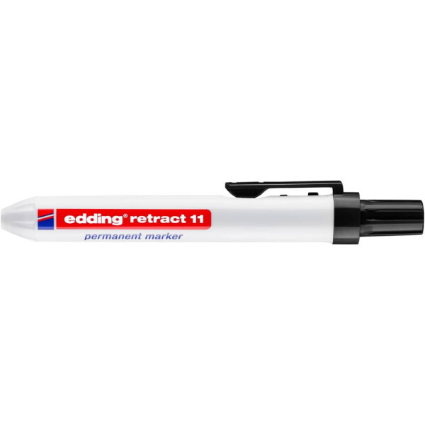 EDDING Permanentmarker Retract 11, Rundspitze, nachfüllbar, 1,5-3mm, schwarz 4-11001