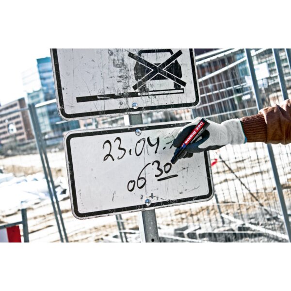 EDDING Permanentmarker 390, Keilspitze, nachf&uuml;llbar, 4-12mm, blau 390-003