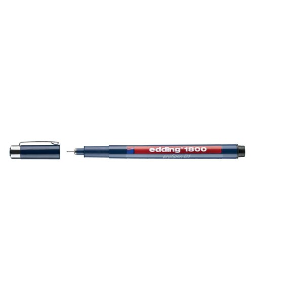 EDDING Pr&auml;zisionsfeinschreiber 1800, 0,1mm, schwarz 1800-01-001
