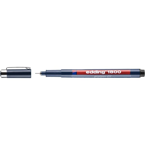 EDDING Pr&auml;zisionsfeinschreiber 1800, 0,1mm, schwarz 1800-01-001