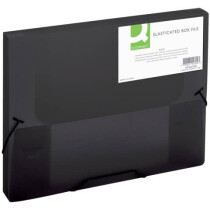 Q-Connect Heftbox transluzent schwarz A4 25mm Polypropylen