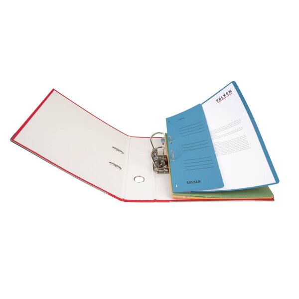 FALKEN &Ouml;senhefter, A4, 250 g m&sup2;, halber Deckel, kfm. Heftung, Manilakarton, blau 80003809