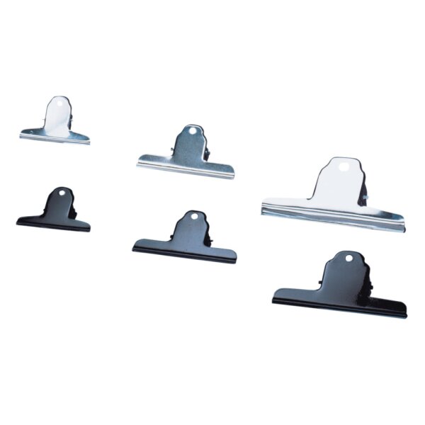 ALCO Briefklemmer, Metall, fabig lackiert, 75 mm, schwarz, 10 St&uuml;ck 770S11