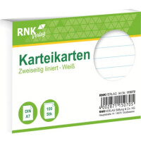 RNK Verlag Karteikarte A7 100 Stück weiß liniert