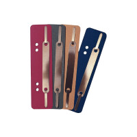 Q-CONNECT Heftstreifen mit Metalldeckleiste, 34 x 150 mm, RC, 25 Stück, blau 4012000413