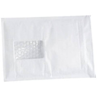 aroFOL Luftpolstertasche mit Fenster, 180x265mm, 100 Stück, weiß