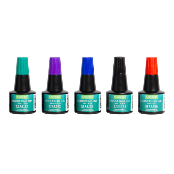 Q-CONNECT Stempelfarbe ohne &Ouml;l, 28ml, violett KF25109