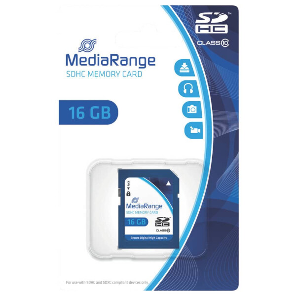 MEDIARANGE Speicherkarte Memorycard SDHC 16 GB MR963