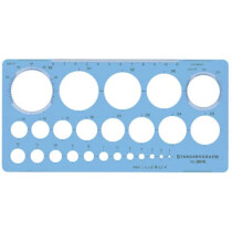 Standardgraph Kreisschablone mit 25 Kreisen blau