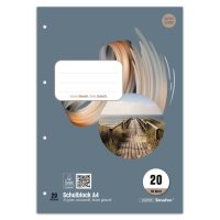 STAUFEN STYLE Schulblock, A4, 4-loch, 50 Blatt, Lin.20, blanko 040450020
