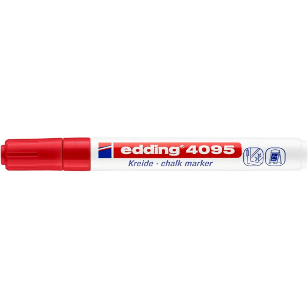 EDDING Windowmarker 4095, 2-3mm, Rundspitze, rot 4-4095002