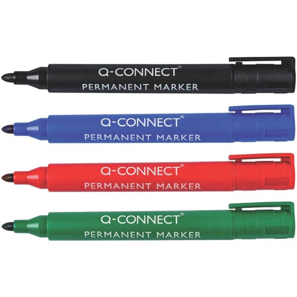 Q-CONNECT Permanentmarker M, Rundspitze, 2-3mm, schwarz KF26045
