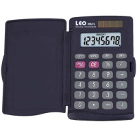LEO Taschenrechner grau 8-stellig 57x9,5x100mm BxHxT