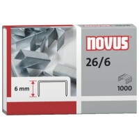 NOVUS Heftklammern 26 6 verzinkt 1000 Stück NV0400056
