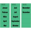 Inhaltsschild Monat 8x12 Monate grün NEUTRAL