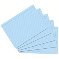 RNK Karteikarte, A8, 170g m², liniert, 100 Stück, blau 115084