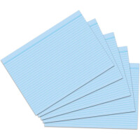 RNK Karteikarte, A8, 170g m², liniert, 100 Stück, blau 115084