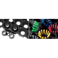 miltex Reinigungsborsten für Ringgummimatte, blau