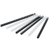 Q-CONNECT Spiralbinderücken, 10mm, 21 Ringe, 100 Stück, weiß KF24021