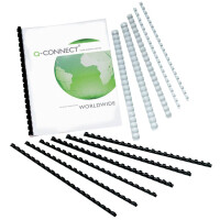 Q-CONNECT Spiralbinderücken, 10mm, 21 Ringe, 100 Stück, weiß KF24021