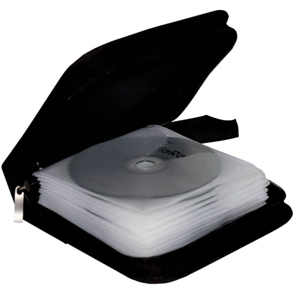 MEDIARANGE CD-Mappe 24CDs schwarz Nylon BOX50