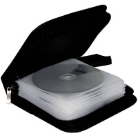 MEDIARANGE CD-Mappe 24CDs schwarz Nylon BOX50