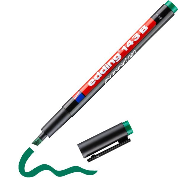 EDDING Permanentmarker 143B, 1-3 mm, gr&uuml;n 143 004