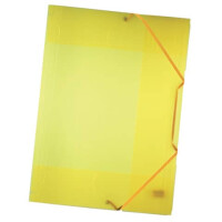folia Gummizugmappe A3 transparent gelb Kunststoff