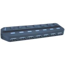MediaRange USB-Hub 2.0 1:7 schwarz
