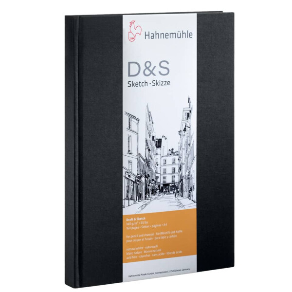 HAHNEM&Uuml;HLE Skizzenbuch, A5, 140g m&sup2;, 80 Blatt, naturwei&szlig; 10628270
