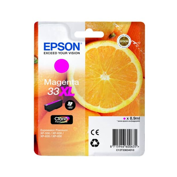 EPSON Original Epson Tintenpatrone magenta High-Capacity (C13T33634012,33XL,T3363,T33634012)